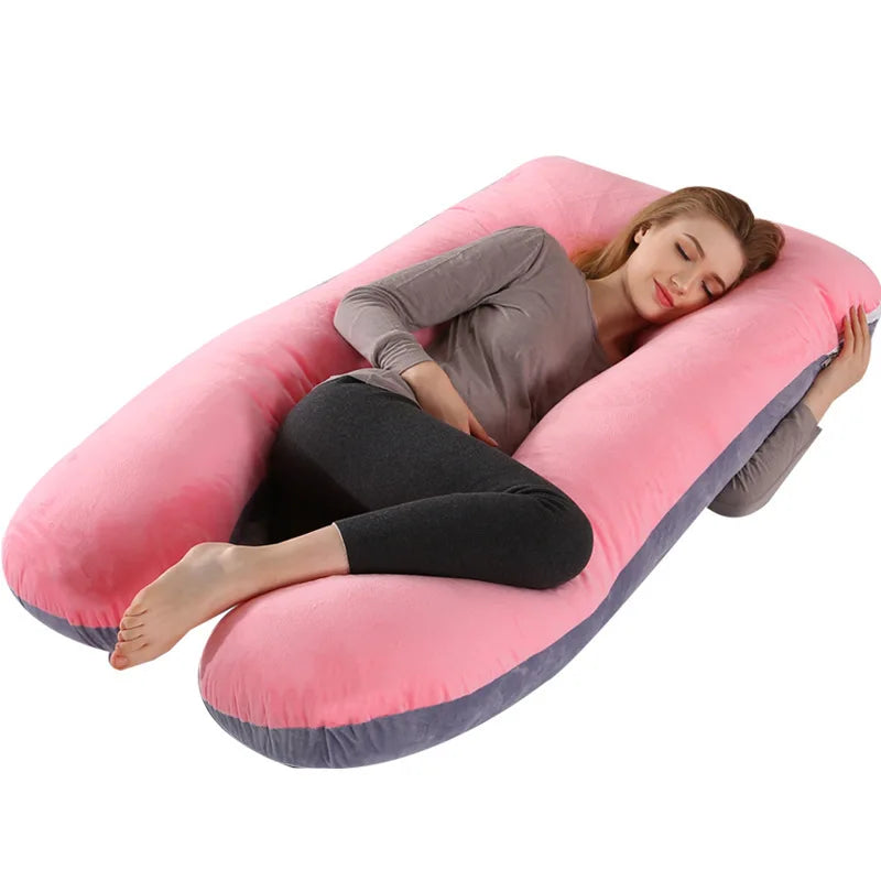Full Body Maternity Pillow U-Shaped Pregnancy Pillow for Neck, Arm, Abdomen and Leg Support