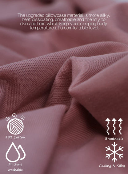 Cooling Pregnancy Pillow, Maternity Pillow with Soft Cotton Cover, C Shaped for Pregnant Sleeping (Cooling Cotton-Pink)